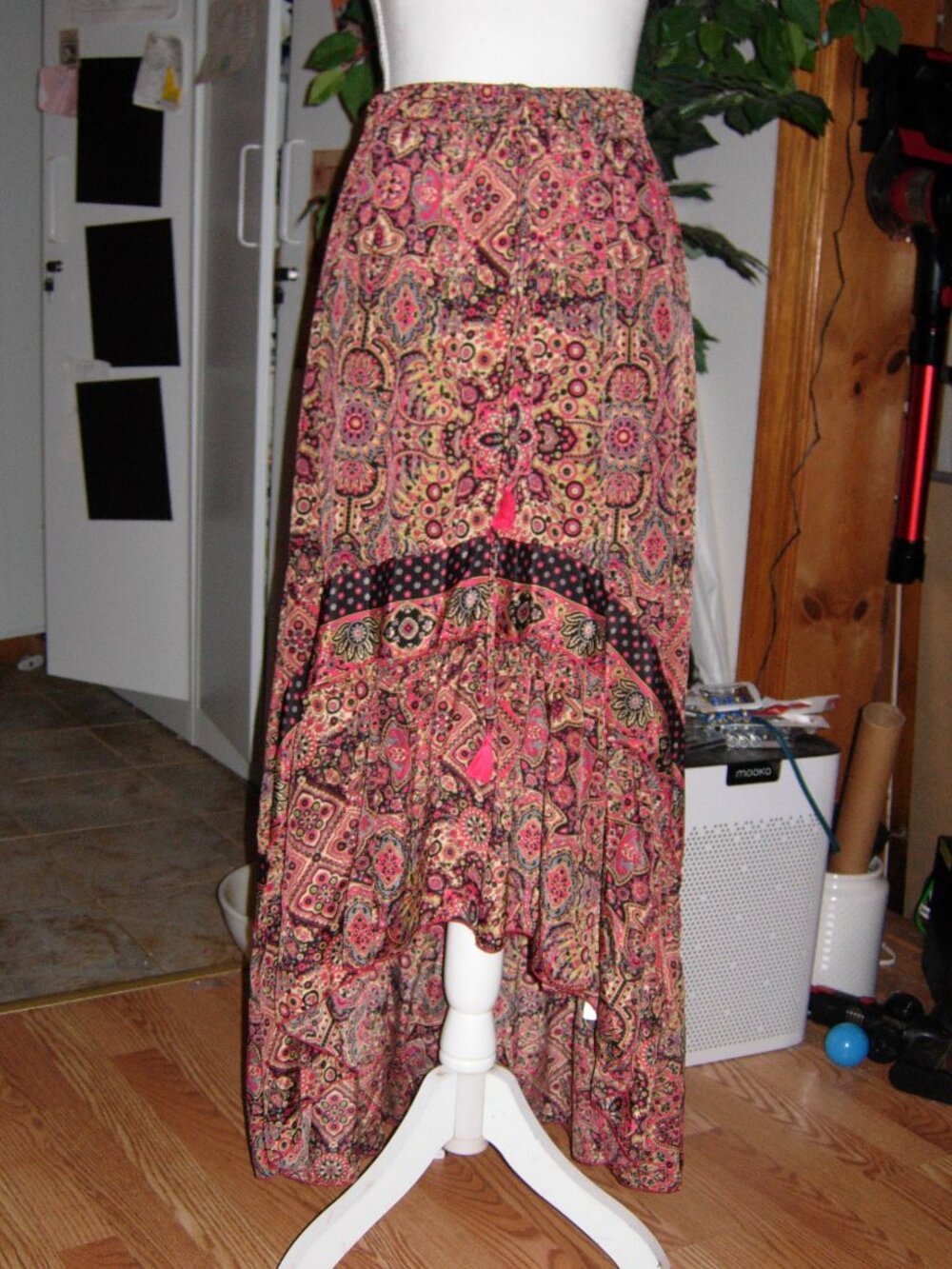 Red Chilli 100% Silk Maxi Skirt Free Size